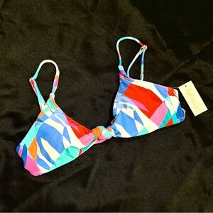Raisins ColorBlock Bikini Top Size M NWT